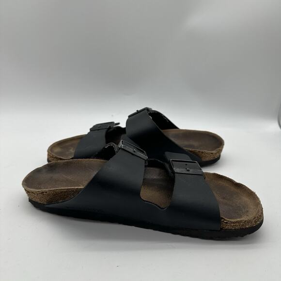 Womens Size 39 US 8.5 Birkenstock Arizona Black Birko-Flor Sandals Slip On - Picture 6 of 8